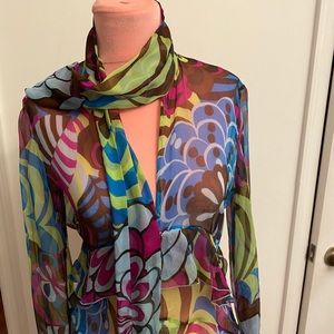 Missoni silk chiffon top